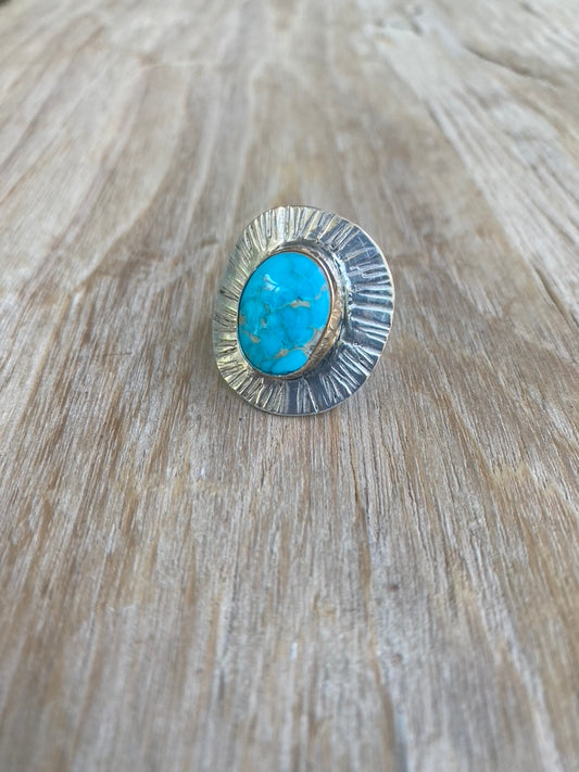 Kingman Turquoise Statement Ring