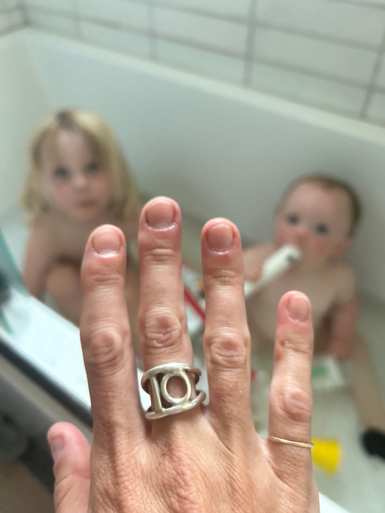 Sterling Silver Initial Ring