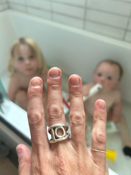 Sterling Silver Initial Ring