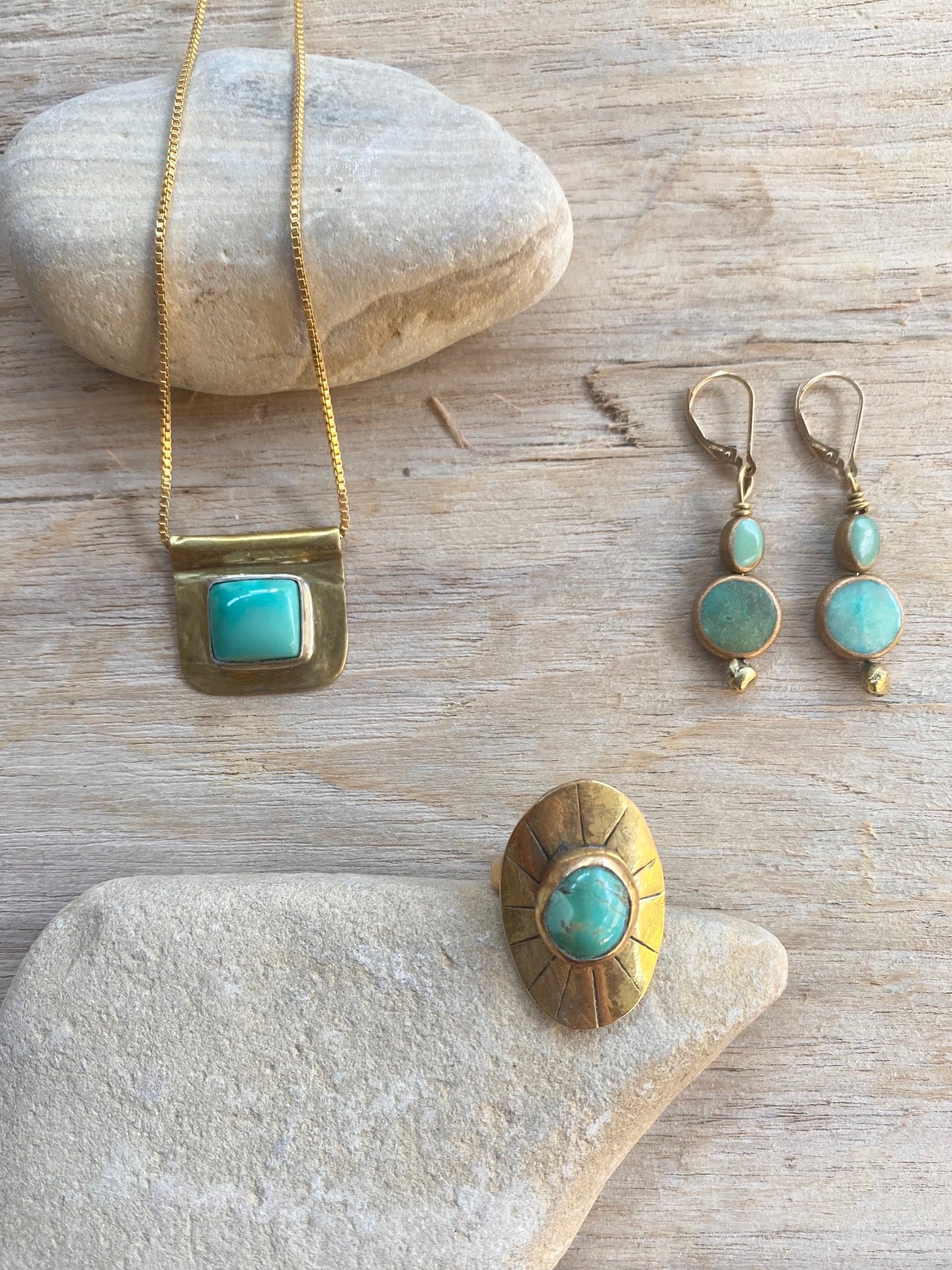 Sunrise popular Desert Turquoise Earrings