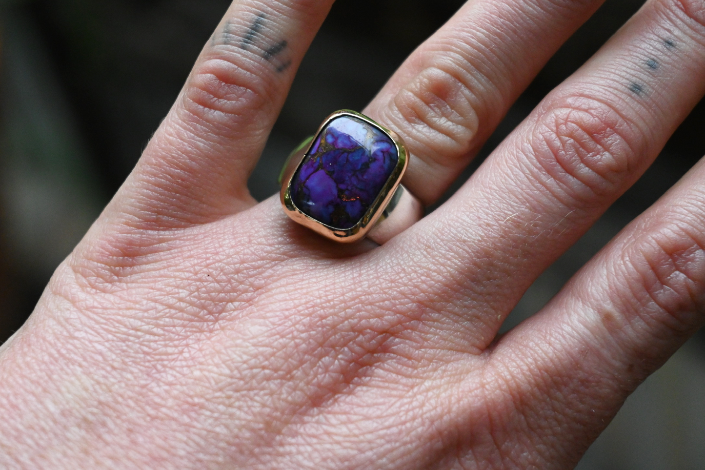 Purple Turquoise Ring (size 8.5)